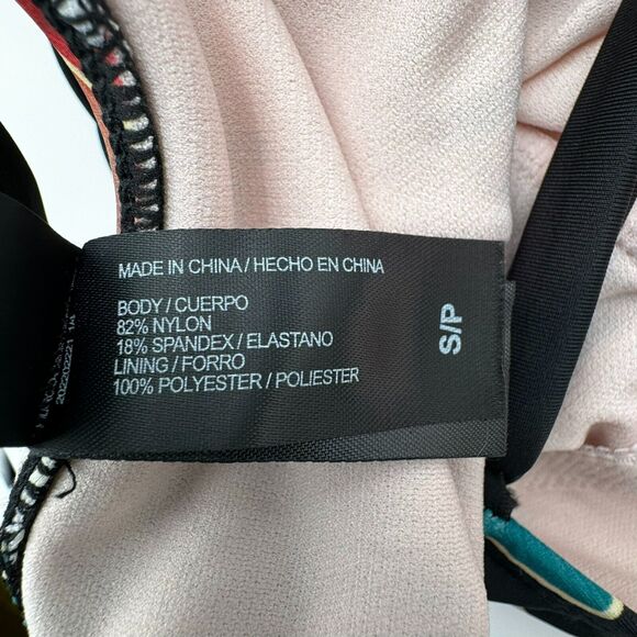 HURLEY | Women's Small One Piece Swimsuit Tropical Floral Strappy Back UPF 50+ - Picture 8 of 10